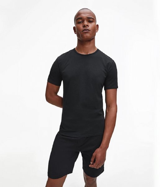 Calvin Klein T shirt 2P S/S Crew Neck 2-Pack Black (001)