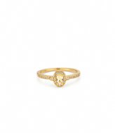 24Kae Ring With Stones 124123Y Gold colored