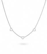 24Kae Necklace With Twisted Hearts 32467S Silver colored