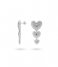 24Kae Earring Heartshaped Statement Earrings 42493S Silver colored