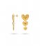 24Kae Earring Heartshaped Statement Earrings 42493Y Gold colored