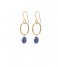 A Beautiful Story Earring Graceful Lapis Lazuli GP Earrings Gold plated