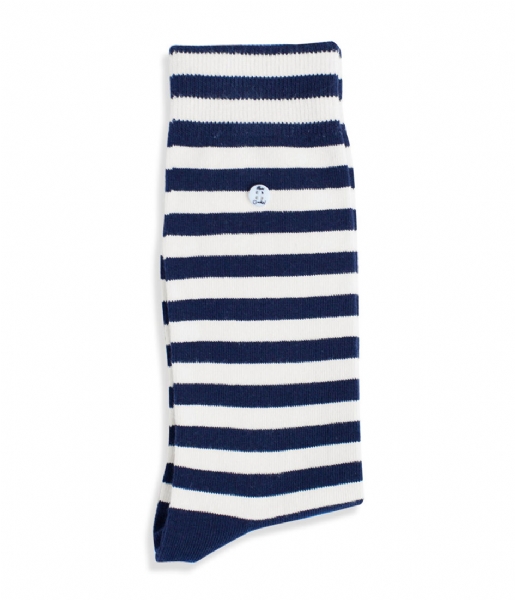 Alfredo Gonzales Sock Harbour Stripes Off white navy (133)