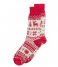 Alfredo Gonzales Sock Northern Pixels Reindeer red beige (108)