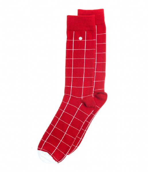 Alfredo Gonzales Sock Blocks Socks red white (108)