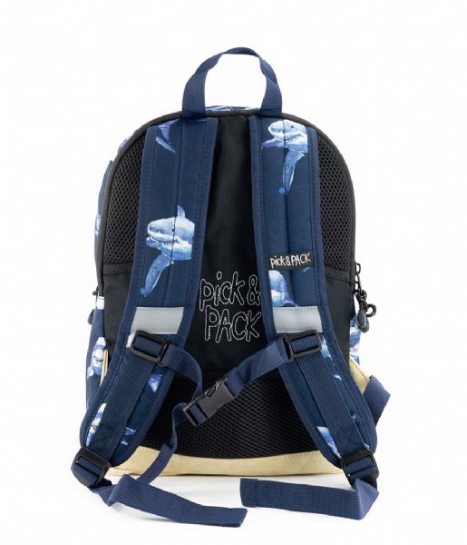 Pick & Pack School Backpack Shark Backpack M 13 Inch Navy (14)