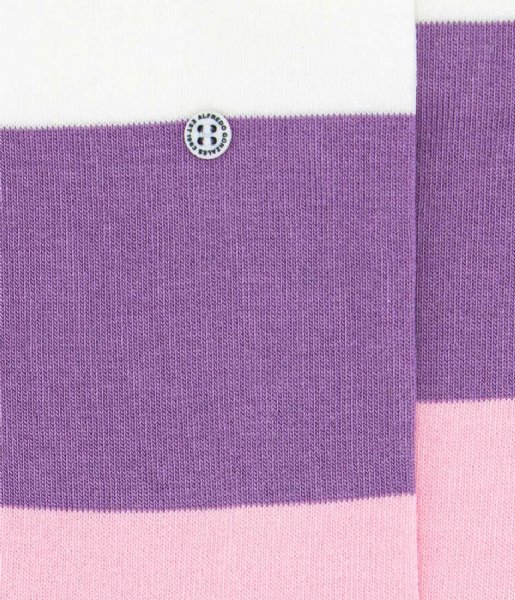 Alfredo Gonzales Sock Big Stripes Socks purple off white pink (121)