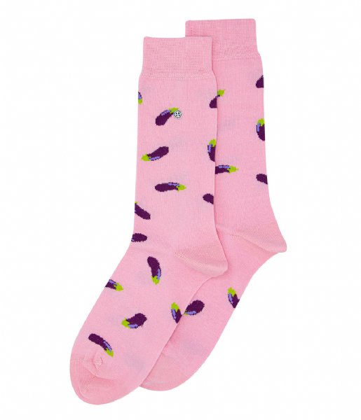 Alfredo Gonzales Sock Eggplant Socks pink brown black off White (111)