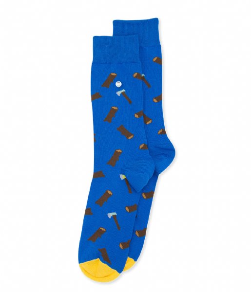 Alfredo Gonzales Sock Lumberjack Socks blue brown (134)