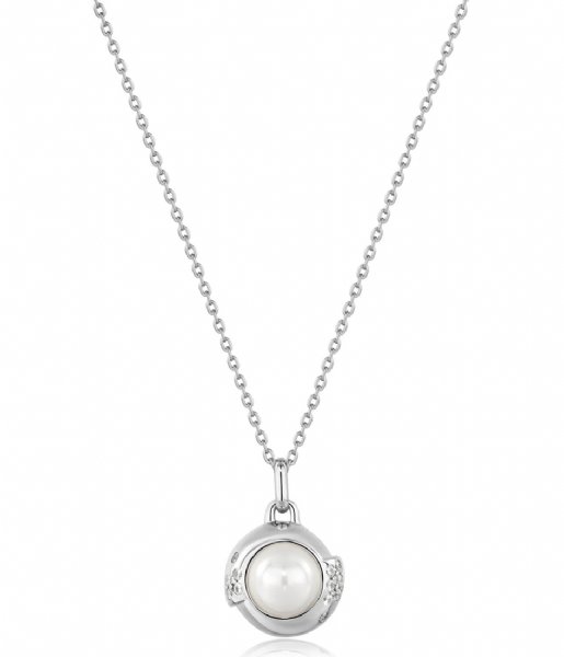 Ania Haie Necklace Modern Muse Pearl Sphere Pendant Necklace M Silver colored