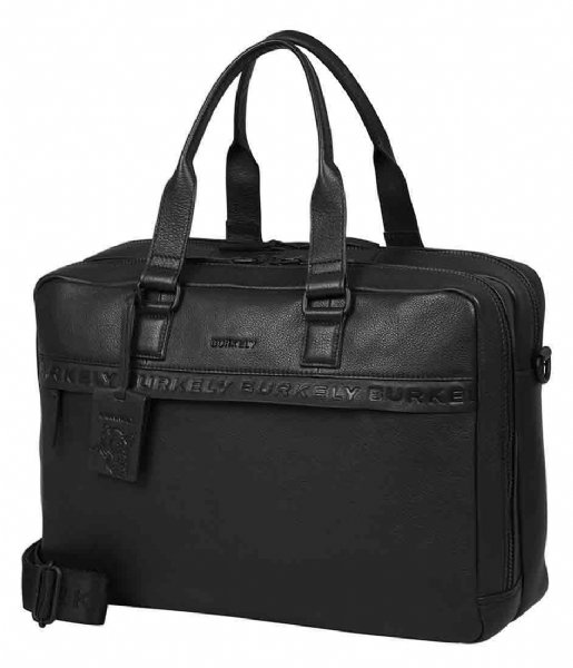 Burkely Laptop Shoulder Bag Minimal Mason Double Zip Laptopbag 15.6 Inch Busy Black (10)