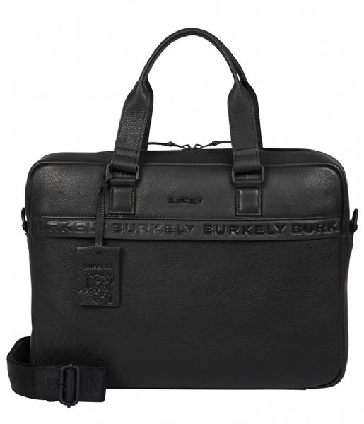 Burkely Laptop Shoulder Bag Minimal Mason Laptopbag 15.6 Inch Busy Black (10)