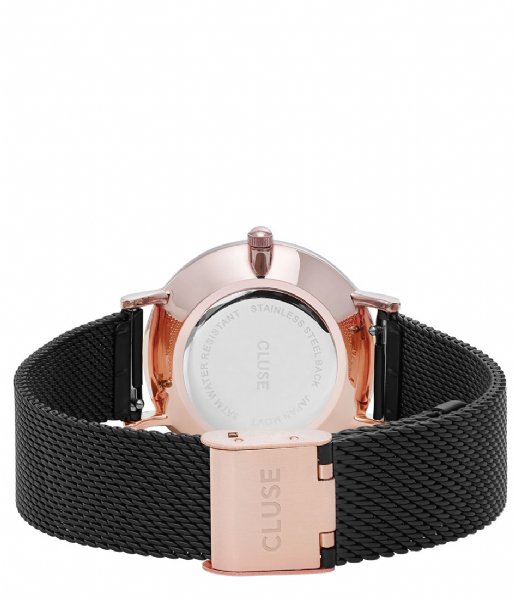 CLUSE Watch Minuit Mesh Rose Gold Plated Black rose gold plated black black (CW0101203024)