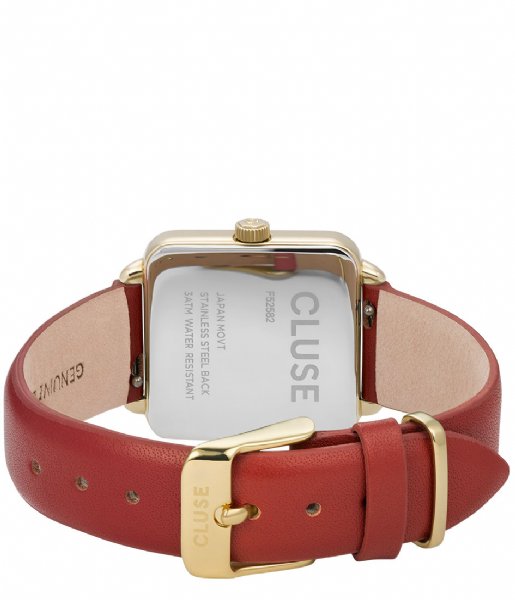 CLUSE Watch La Tetragone Gold Plated scarlet red (CL60009)