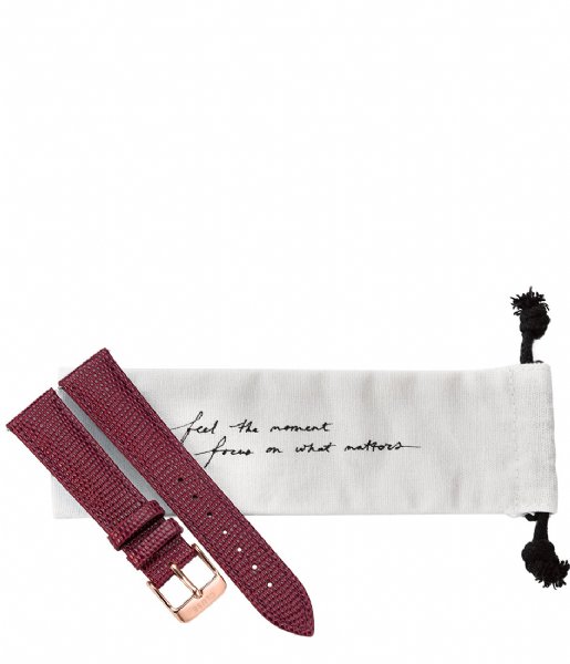 CLUSE Watchstrap Boho Chic Strap Burgundy Lizard burgundy rose gold plated (CLS080)