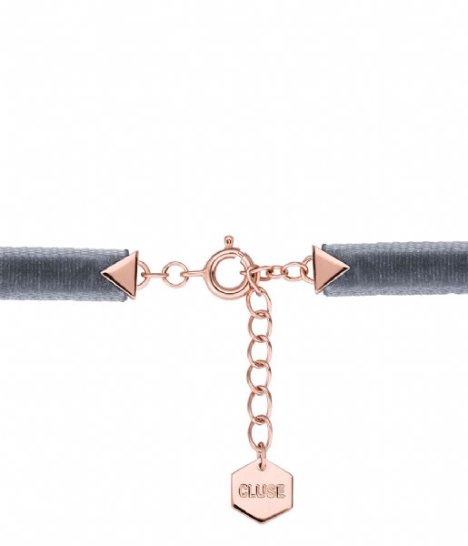 CLUSE Bracelet Amourette Marble Pendant Bracelet rose gold plated grey velvet (CLJ3001)