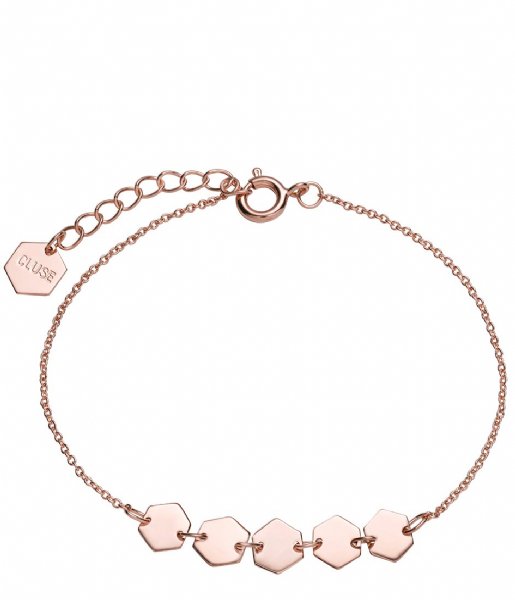 CLUSE Bracelet Essentielle Hexagons Chain Bracelet rose gold plated (CLJ10007)