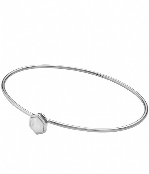 CLUSE Bracelet Idylle Marble Hexagon Bangle Bracelet silver color (CLJ12002)