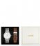 CLUSE Watch Giftbox Minuit Mesh Silver Colour and brown bracelet Brown (CG10207)