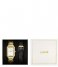 CLUSEGift Box Fluette Steel Watch And Black Leather Lizard Strap Gold