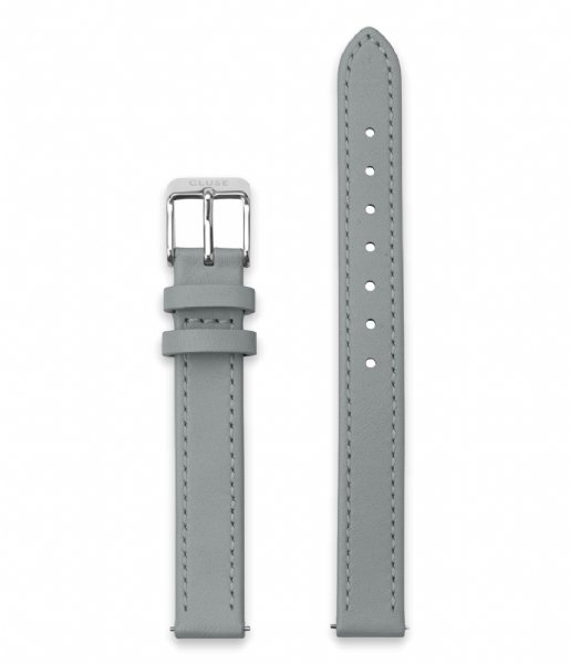 CLUSE Watchstrap Strap 12 mm Leather Silver Colored Grey (CS12008)