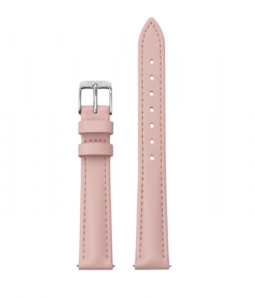CLUSE Watchstrap Strap 16 mm Leather Silver Colored Pink (CS12232)