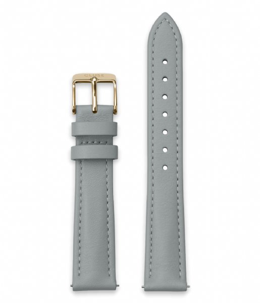 CLUSE Watchstrap Strap 16 mm Leather Gold colored Grey (CS12235)