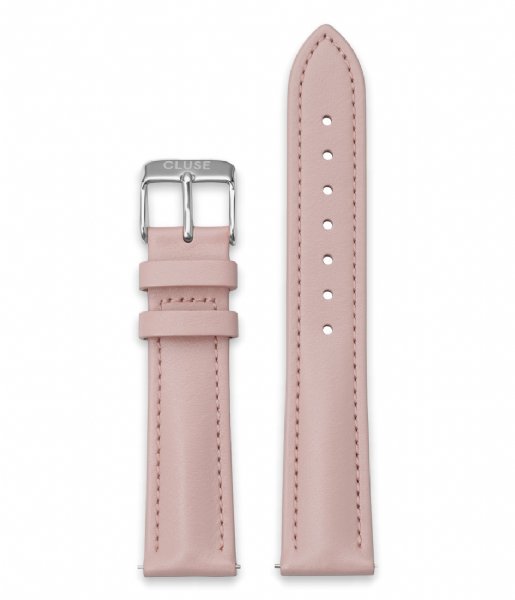 CLUSE Watchstrap Strap 18 mm Leather Silver colored Pink (CS12312)