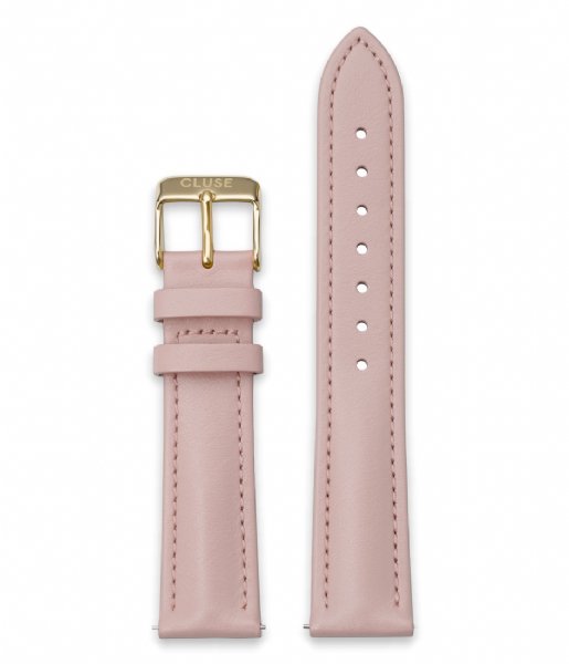 CLUSE Watchstrap Strap 18 mm Leather Gold colored Pink (CS12313)