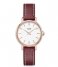 CLUSE Watch Boho Chic Petite Leather Rosegold colored Dark Red (CW10504)