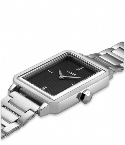 CLUSE Watch Fluette Steel Silver colored Black (CW11501)