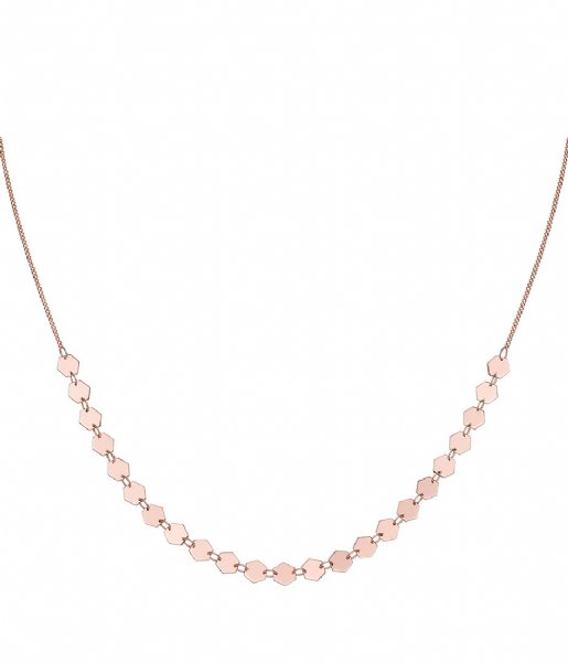 CLUSE Necklace Essentiele All Hexagons Choker Necklace rose gold plated (CLJ20003)