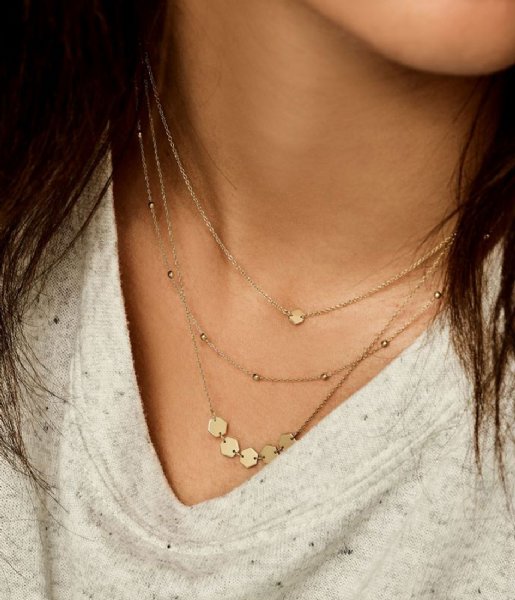 CLUSE Necklace Essentiele Hexagons Necklace gold plated (CLJ21001)