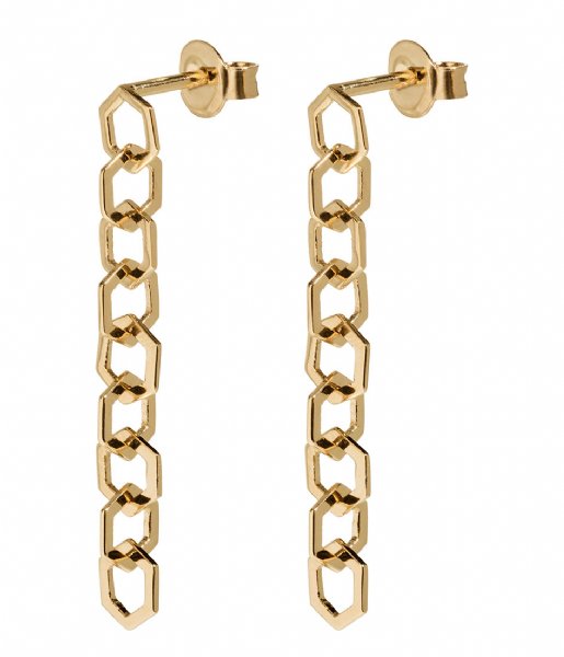 CLUSE Earring Essentiele Open Hexagons Chain Earrings gold plated (CLJ51009)