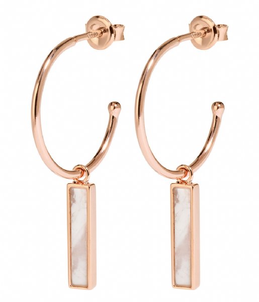 CLUSE Earring Idylle Marble Bar Hoop Earrings rose gold plated (CLJ50001)