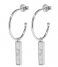 CLUSE Earring Idylle Marble Bar Hoop Earrings silver plated (CLJ52001)