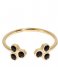 CLUSE Ring Essentiele Black Crystal Hexagons Open Ring gold plated (CLJ41008)