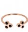 CLUSE Ring Essentiele Black Crystal Hexagons Open Ring rose gold plated (CLJ40008)