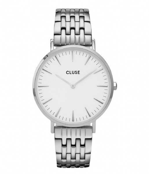 CLUSE Watch Boho Chic Multi Link Silver Colored White white silver colored (CW0101201023)