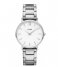 CLUSE Watch Minuit Three Link Silver Colored White white silver colored (CW0101203026)