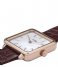 CLUSE Watch La Tetragone Leather Rose Gold Plated White Pearl white pearl dark red alligator (CW0101207029)