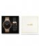 CLUSE Watch Boho Chic Gift Box Mesh Watch and leather strap Rose gold colored