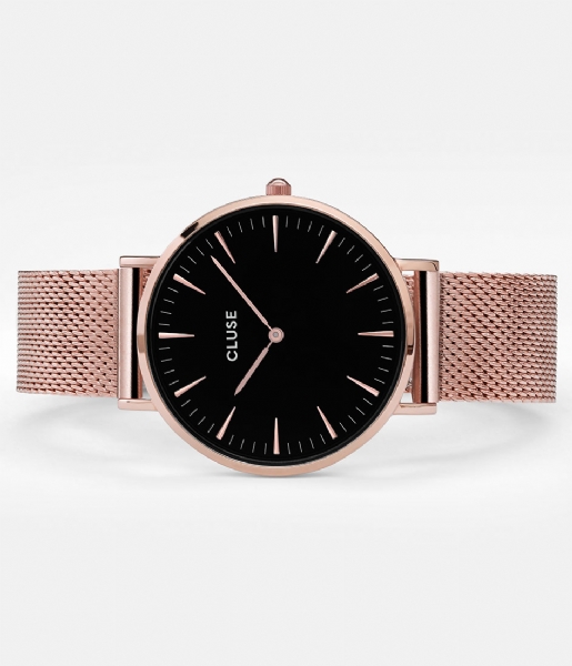 CLUSE Watch Boho Chic Mesh Rose Gold Plated Black rose gold plated black rose gold (CW0101201003)