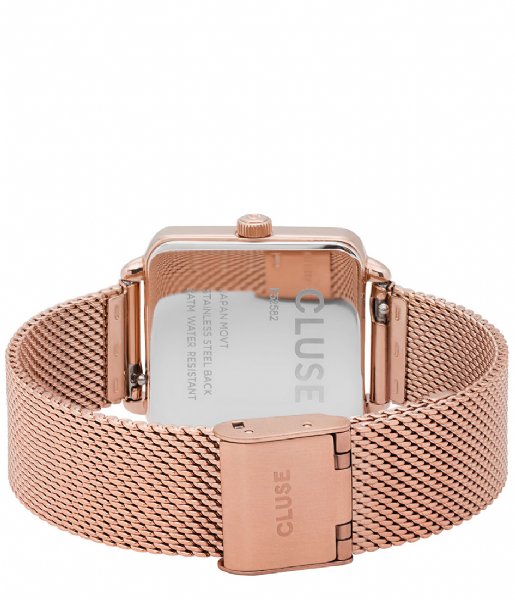 CLUSE Watch La Tetragone Mesh Rose Gold Plated mesh rose gold plated white (CL60003)
