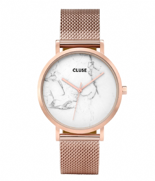CLUSE Watch La Roche Mesh Rose Gold rose gold color white marble (CL40007)