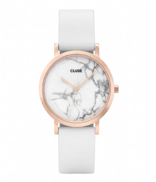 CLUSE Watch La Roche Petite Rose Gold Plated White Marble rose gold plated white marble white (CL40110)