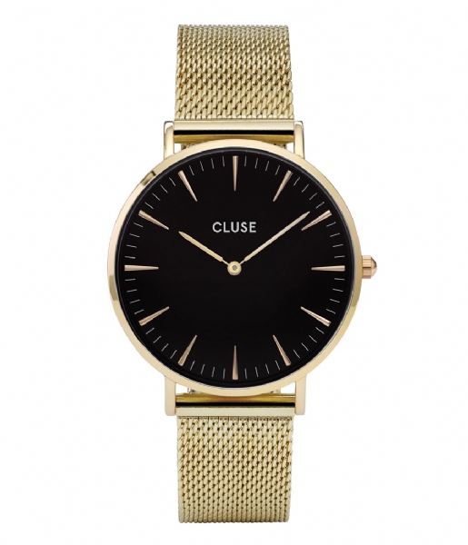 CLUSE Watch Boho Chic Mesh Gold Plated Black black gold plated (CW0101201014)