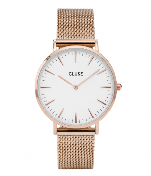 CLUSE Watch Boho Chic Mesh Rose Gold Plated White rose gold plated (CW0101201001)