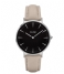 CLUSE Watch Boho Chic Silver Colored Black black grey (CL18218)
