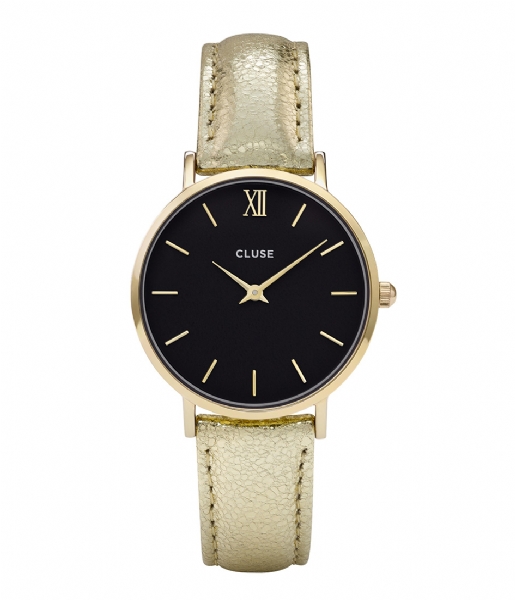 CLUSE Watch Minuit Gold Plated Black black gold plated metallic (CL30037)